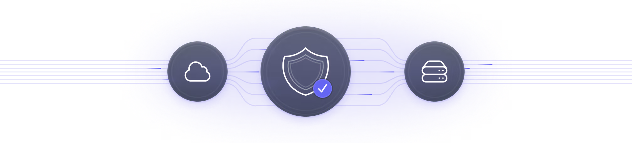 Privacy illustration showing data protection and security