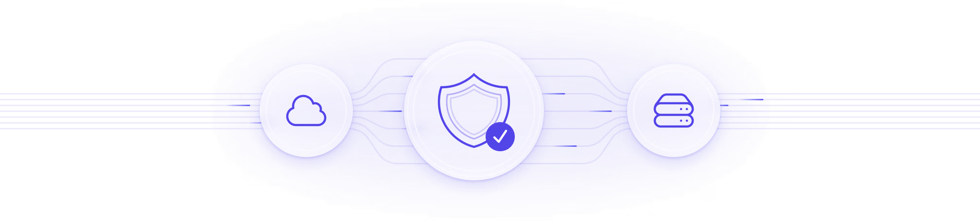 Privacy illustration showing data protection and security